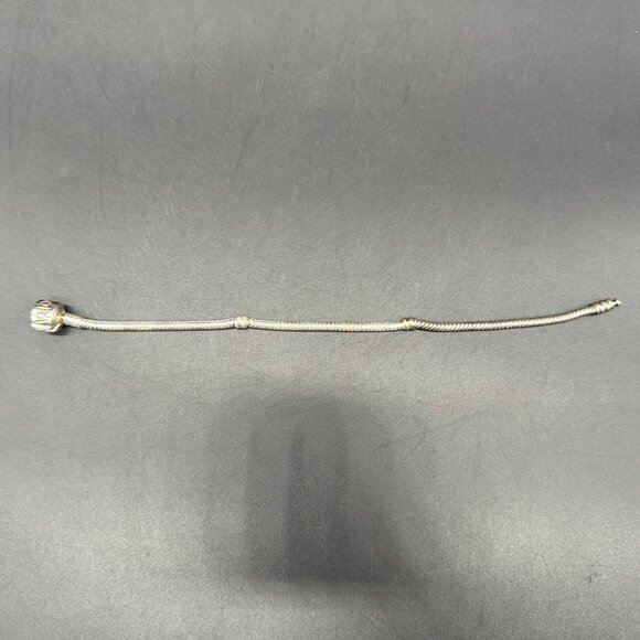 Pandora Snake Chain Bracelet Silver Tone Classic Design For Charms Beads 7 Inch - Picture 3 of 9